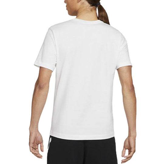 Air Jordan Jumpman Logo Embroidery Sports Round Neck Short Sleeves T Shirt Men s White DC7486-100