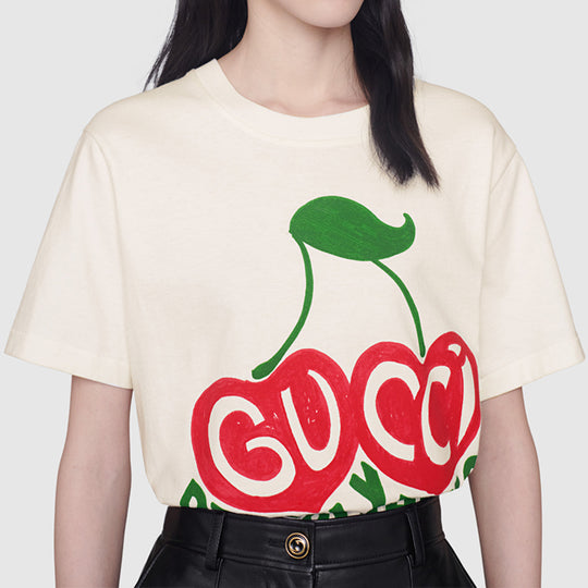 Gucci Beverly Hills Cherry T-Shirt 'Off White' 580762-XJCRJ-9095