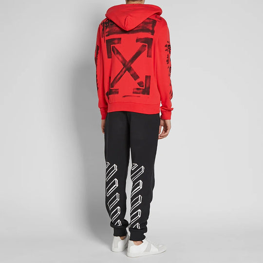 Off-White Impressionism Hooded Sweatshirt 'Red' OMBE001R190030152010
