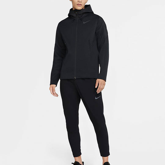 Men's Nike Therma Training Hooded Jacket Black CU7367-010 - KICKS CREW