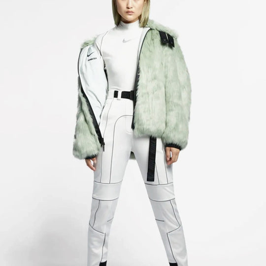 Nike x Ambush Faux-Fur Nrg Ca Jacket Crossover fur Couple Style Green AQ9225-390