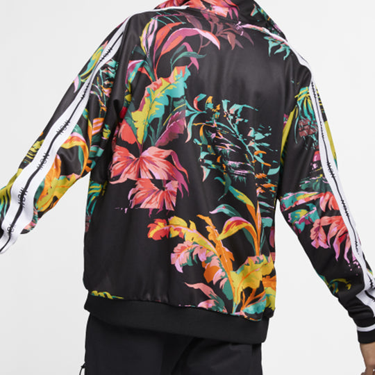 Nike Sports Wear Nsw Flowers Printing Stand Collar Athleisure Casual Sports Jacket Multi-color AR1612-389