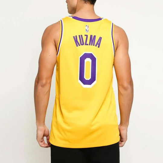 Nike Los Angeles Lakers Kyle Kuzma Swingmen Jersey Yellow AA7099-735