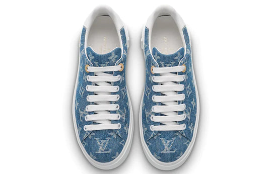 WMNS) LOUIS VUITTON Time Out Sneakers Denim-Blue 1A7RB0 - KICKS CREW