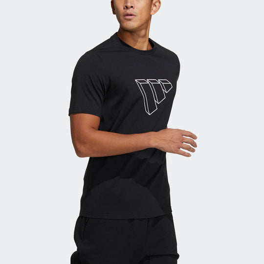 adidas Fi Tee Sub Bos Logo Printing Round Neck Short Sleeve Black GP0965