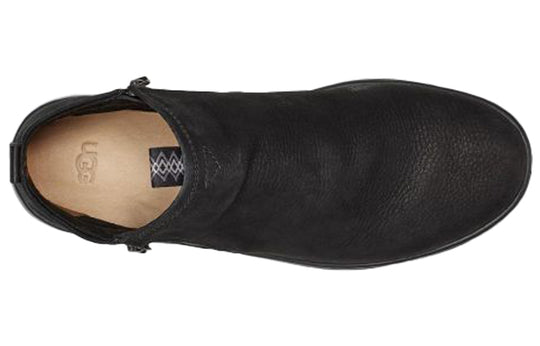 UGG Pismo Cowhide Zipper Skateboarding Shoes Black 1110979-BTNL