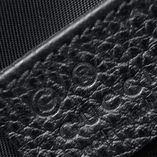 Gucci Logo Leather Logo Nylon Schoolbag Backpack / Black 510343-X28AN-1000