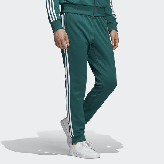 adidas originals Sst Tp Logo Embroidered Sports Pants Green EJ9701 ...
