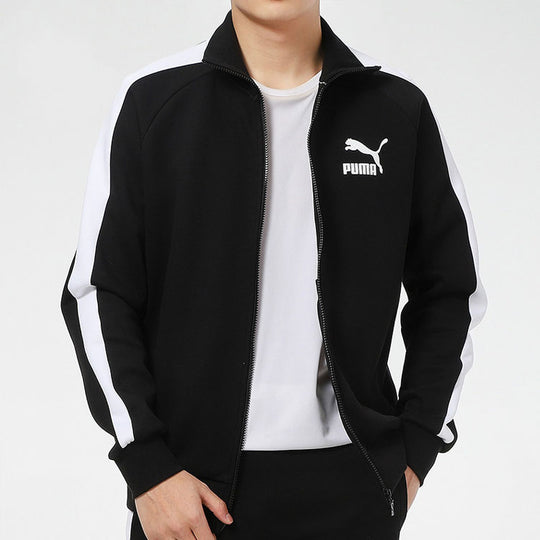 PUMA Sports Leisure Knitted Stand-up Collar Jacket Men's Black 531377-01