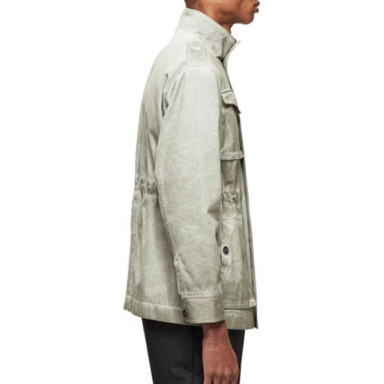 Men's A-COLD-WALL* FW20 Solid Color Stand Collar Multiple Pockets Jacket light grey ACWMO027-STN