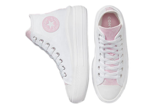 (WMNS) Converse Chuck Taylor All Star Move High 'Hybrid Floral - White Pink Foam' 571577C