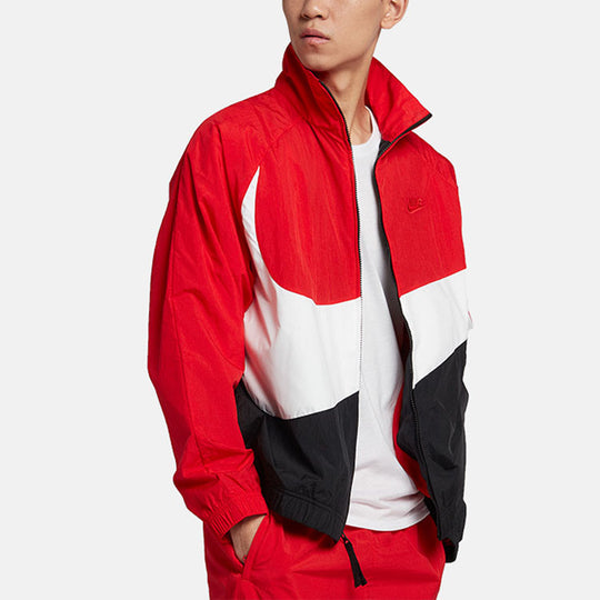 Nike AS Men's Sportswear HBR JKT Jacket WVN STMT 'Red White Black' AR3133-657