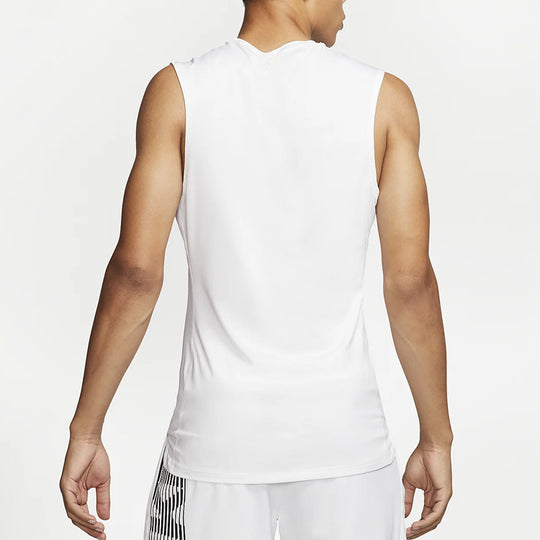 Men's Nike Pro Logo Training Tight White Vest BV5601-100-KICKS CREW