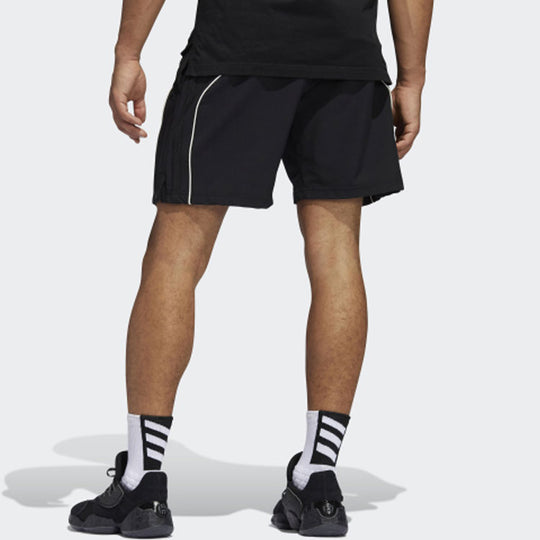 Men's adidas Harden Short James Harden Logo Embroidered Basketball Sports Shorts Black GD1590