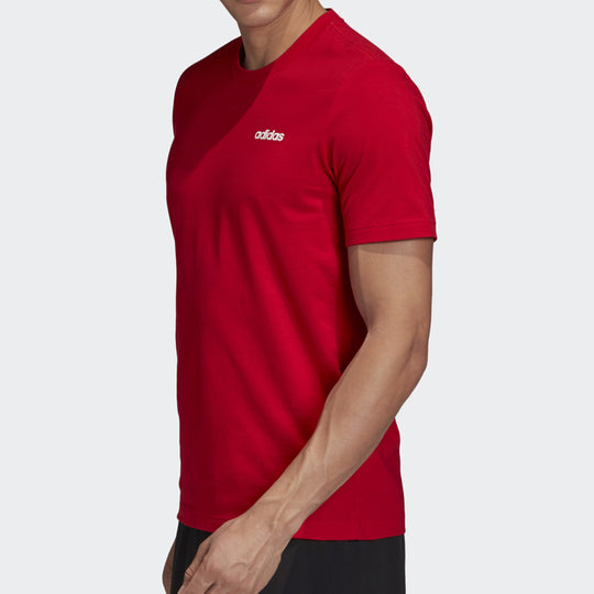 adidas E pin tee Sports Stylish Round Neck Short Sleeve Red FM6214