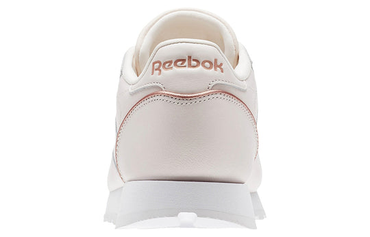 (WMNS) Reebok Classic Leather Hw Running Shoes Pink/Gold BS9880