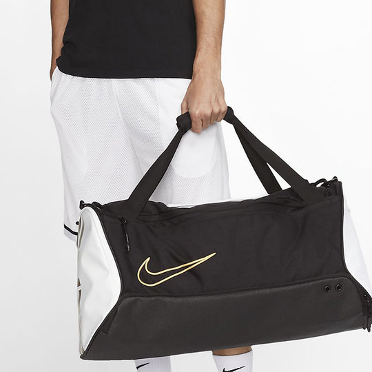 Nike Elite Basketball Duffel Bag 'Black White Metallic Gold' BA6163-01 ...