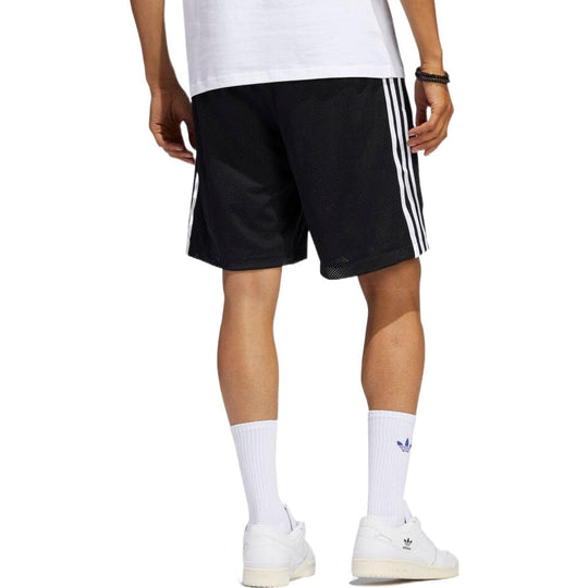 adidas Stripe Micro Mark Casual Straight Shorts Japanese Version Black HC2204