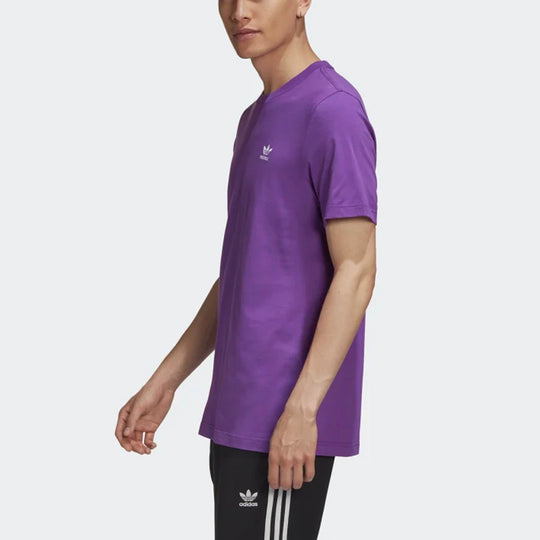 adidas originals Casual Sports Round Neck Pullover Short Sleeve Purple GD2549