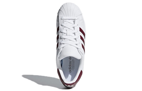 (WMNS) adidas Superstar 'White Maroon' D97999
