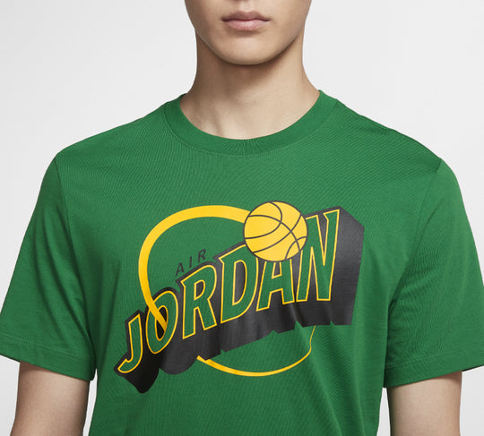 Air Jordan 10 Legacy Chest Printing Short Sleeve Green CT2001-302