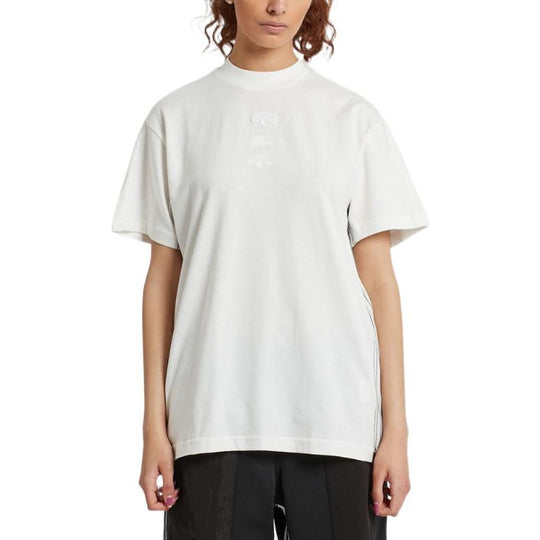 adidas originals x alexander wang Crossover Solid Color Logo Casual Short Sleeve White T-Shirt CD0909