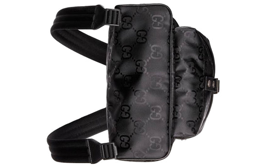 Men's Gucci Off The Grid OTG Environmental Friendly Series Logo Leather Logo Nylon schoolbag Backpack Black 644992-H9HON-1000