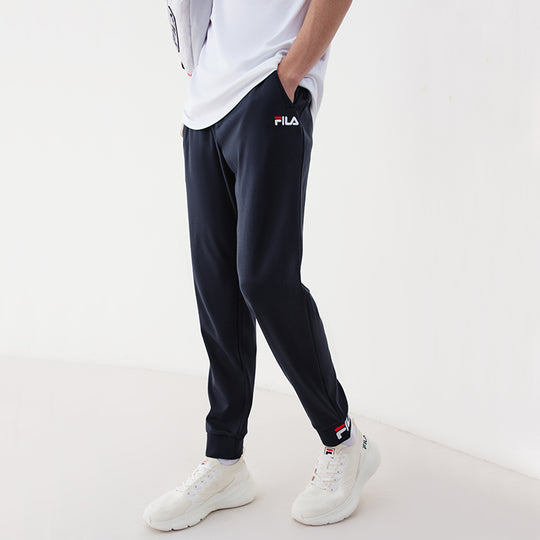 Men's FILA Logo Knit Sports Pants/Trousers/Joggers Navy Blue F51M128697FNV