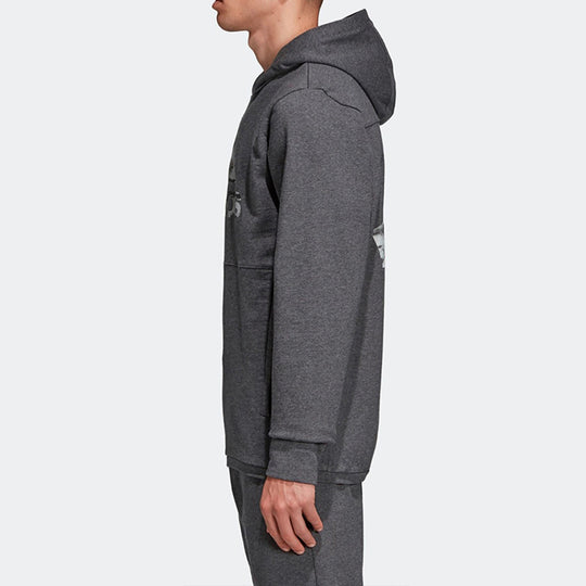 Men's adidas x UNDEFEATED Crossover Logo Pullover Dark Gray DN8783