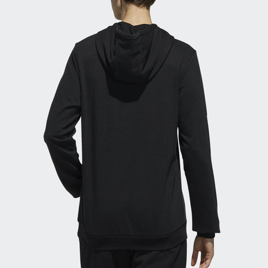adidas neo M Ce 3s Hoody logo Printing hooded Knit Sports Black DW8042