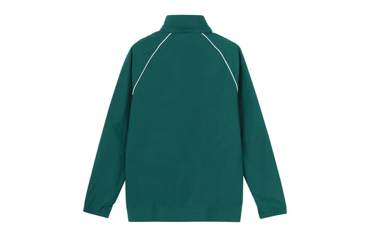 Men's adidas originals Logo Colorblock Stripe Sports Jacket Green CW1311