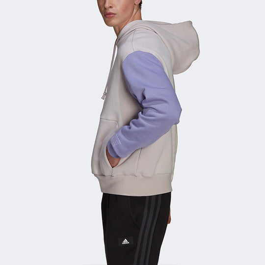 adidas U Fl Hd Casual Sports Colorblock hooded Long Sleeves Couple Style Purple HU0414