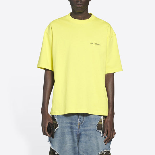 Balenciaga Medium Fit T-Shirt 'Yellow' 612966TIVG57440