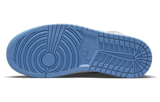 Jordan AIR JORDAN 1 MID - Zapatillas altas - cement grey/white/true  blue/gris 