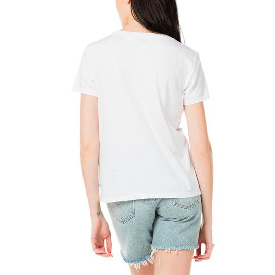 Levis Logo Printing Round Neck Short Sleeve White T-Shirt 17369-0053