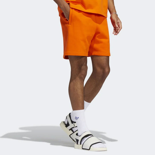 adidas originals x Pharrell Williams Crossover Solid Color Loose Sports Shorts Orange HF9927