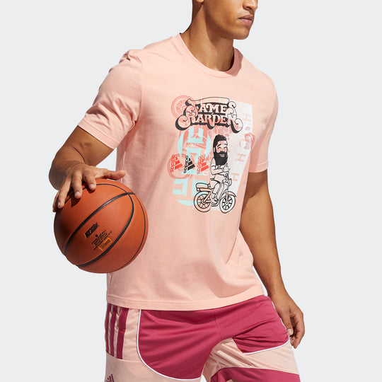 adidas Hdn Avatar Sc Basketball Athleisure Casual Sports Short Sleeve Pink Red GP3430