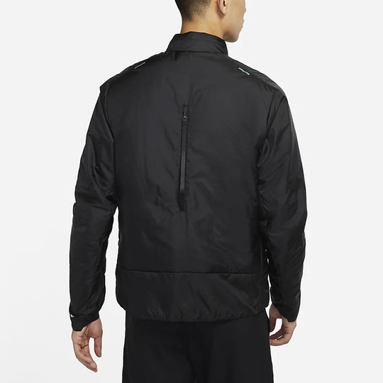 Men's Nike FW21 Solid Color Hooded Long Sleeves Black Down Jacket DD56 ...