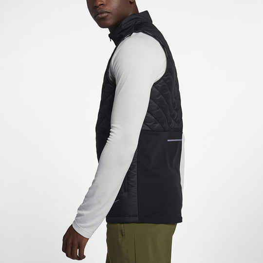 Nike Sports Running Splicing Stand Collar vest Black AH0547-010 - KICKS ...