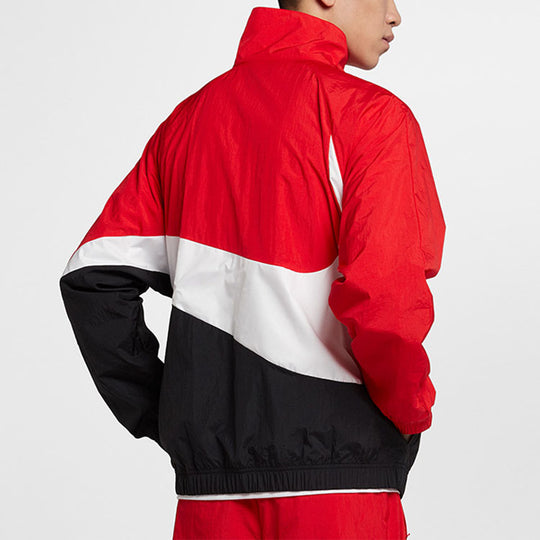 Nike AS Men's Sportswear HBR JKT Jacket WVN STMT 'Red White Black' AR3133-657