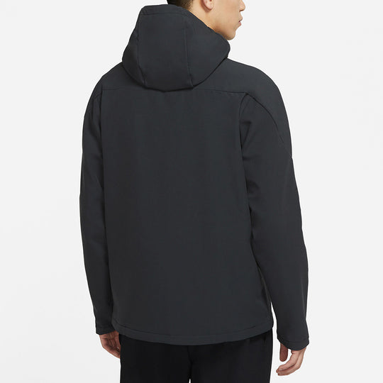 Nike Sports Training protection against cold Woven Hooded Jacket Black