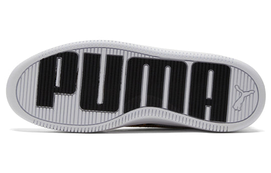 (WMNS) PUMA Lily Platform Sneakers White/Black 384894-02