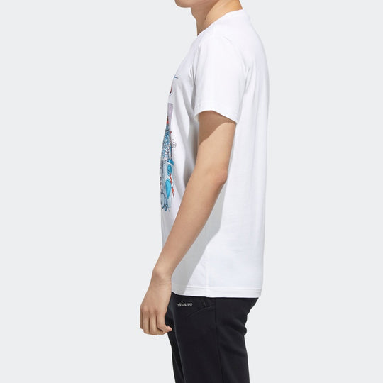 adidas neo M Faves Tee Sports Short Sleeve White FP7295