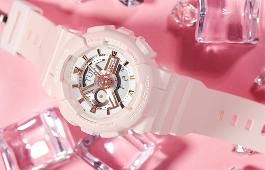 CASIO BABY-G Sports Waterproof Womens Pink Analog/Digital Combo BA-110RG-4A Watches - KICKSCREW