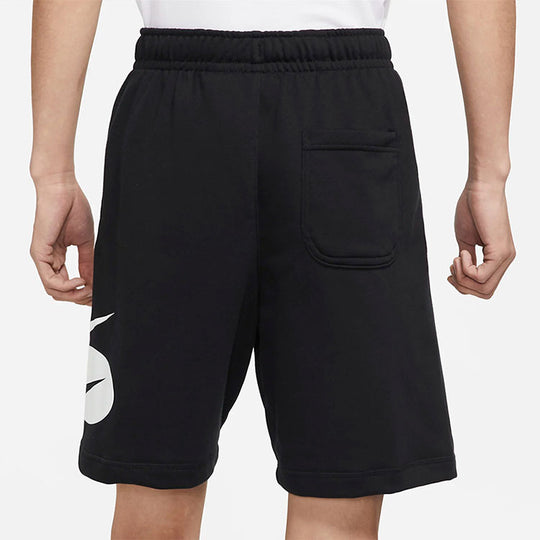 Nike Sportswear Contrasting Colors Logo Loose Lacing Casual Shorts Bla ...