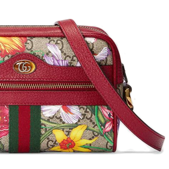 (WMNS) Gucci Ophidia SeriesGG floral Clutch Single Shoulder Bag mini 517350-92YBC-8722