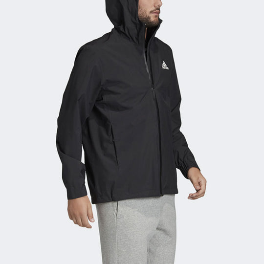Men's adidas Outdoor Black Hooded Jacket FI0574