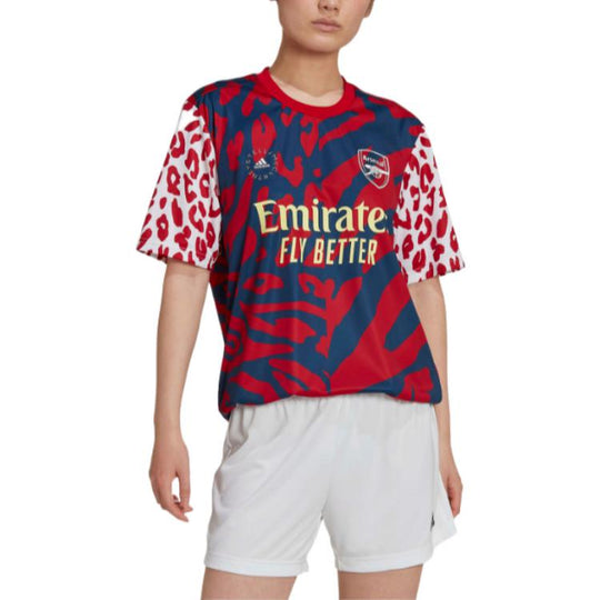 adidas x Stella Mccartney Crossover Arsenal FC pre-match jersey Soccer/Football Red Jersey HI2144