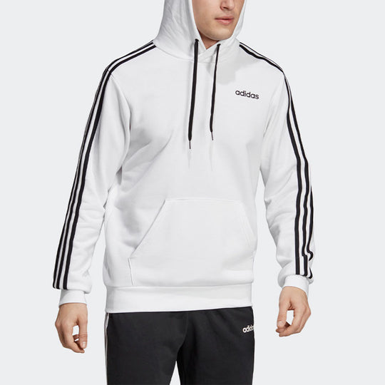 adidas 3-stripes Alphabet Printing Sports Loose Hoodie 'White Black' ED6067