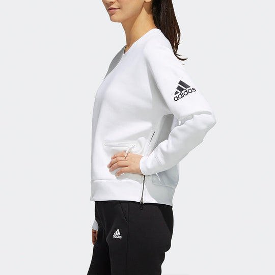 (WMNS) adidas Sports Stylish Pullover White FM9295